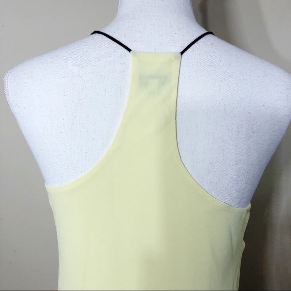 Naked Zebra Yellow Sheer Overlay Tank Top    I135 - Picture 5 of 7